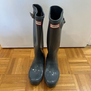 Hunter Tall Rainboots - grey size 7